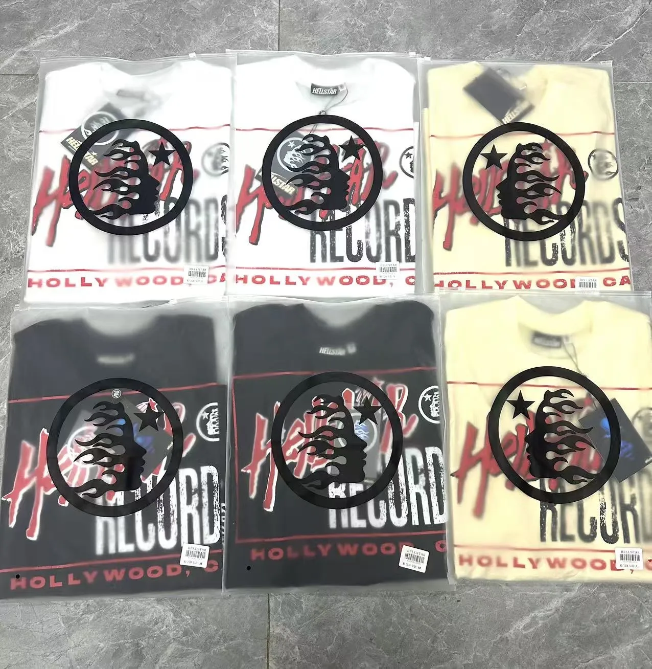 753#White/Black/ ｜ P54 In Stock Hellstar 、 T （fabric):32 240 Sizes（size）：S-M- L- X L （colour）：White、Black.